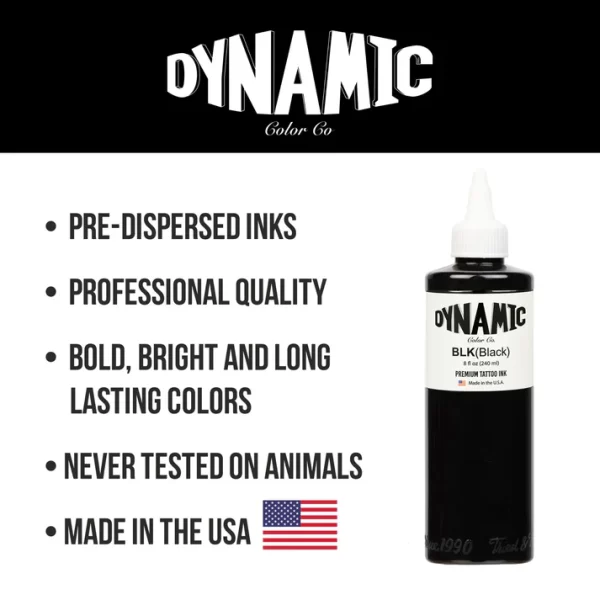 Dynamic Tattoo Ink Black - 8 oz. Bottle