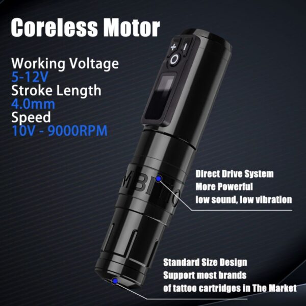 Ambition Storm Wand Wireless Tattoo Pen Machine Coreless DC Motor435